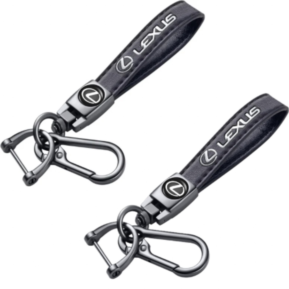 New Genuine Leather Car Keychain Set for Lexus Key Ring Lanyard Accessories